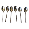 Series of 6 small spoons to mocha metal silver brand sfam russian décor
