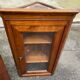 Vitrine d'angle 2 corps encoignure Louis Philippe en bois massif du 19ème