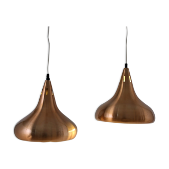 Danish copper pendant lights set of 2 pice