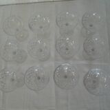 12 Crystal champagne cups cut very beautiful quality