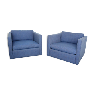 Pair of chairs Knoll design Charles Pfister