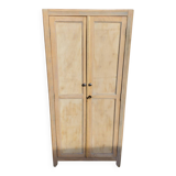 Very beautiful vintage 1940 parisian wardrobe, 2 doors stripped and sanded