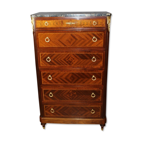 Chiffonnier de style Louis XVI en acajou vers 1925