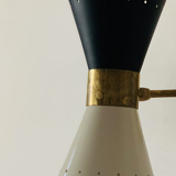 Diabolo wall lamp articulable arm black & white