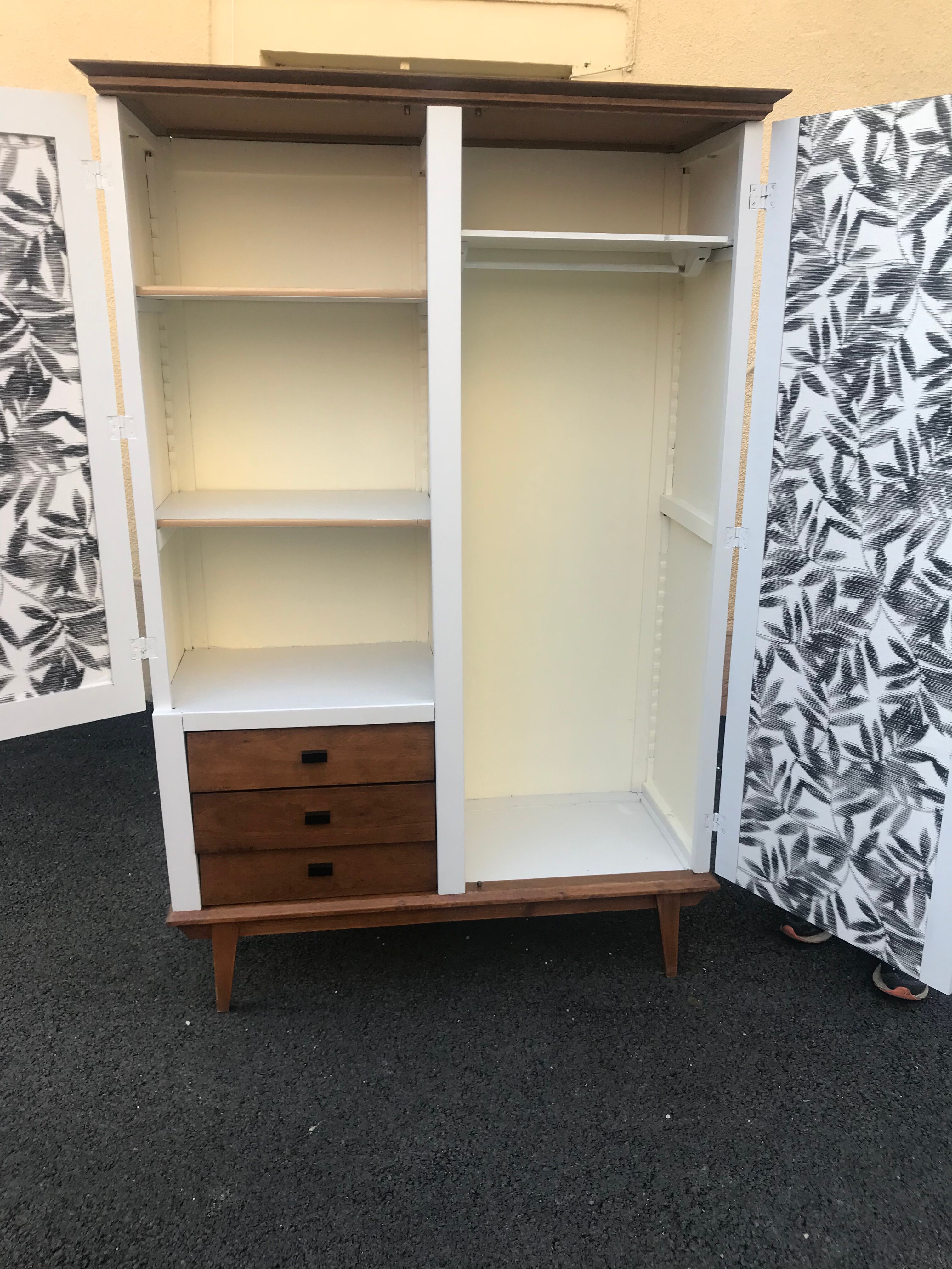 Vintage compass feet cabinet