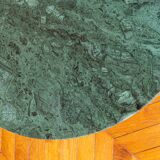Table basse ronde en marbre émeraude