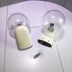 Pair of bubbled glass and plastic wall lamps by Dietsche, Germany