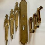 Set of bronze lock elements