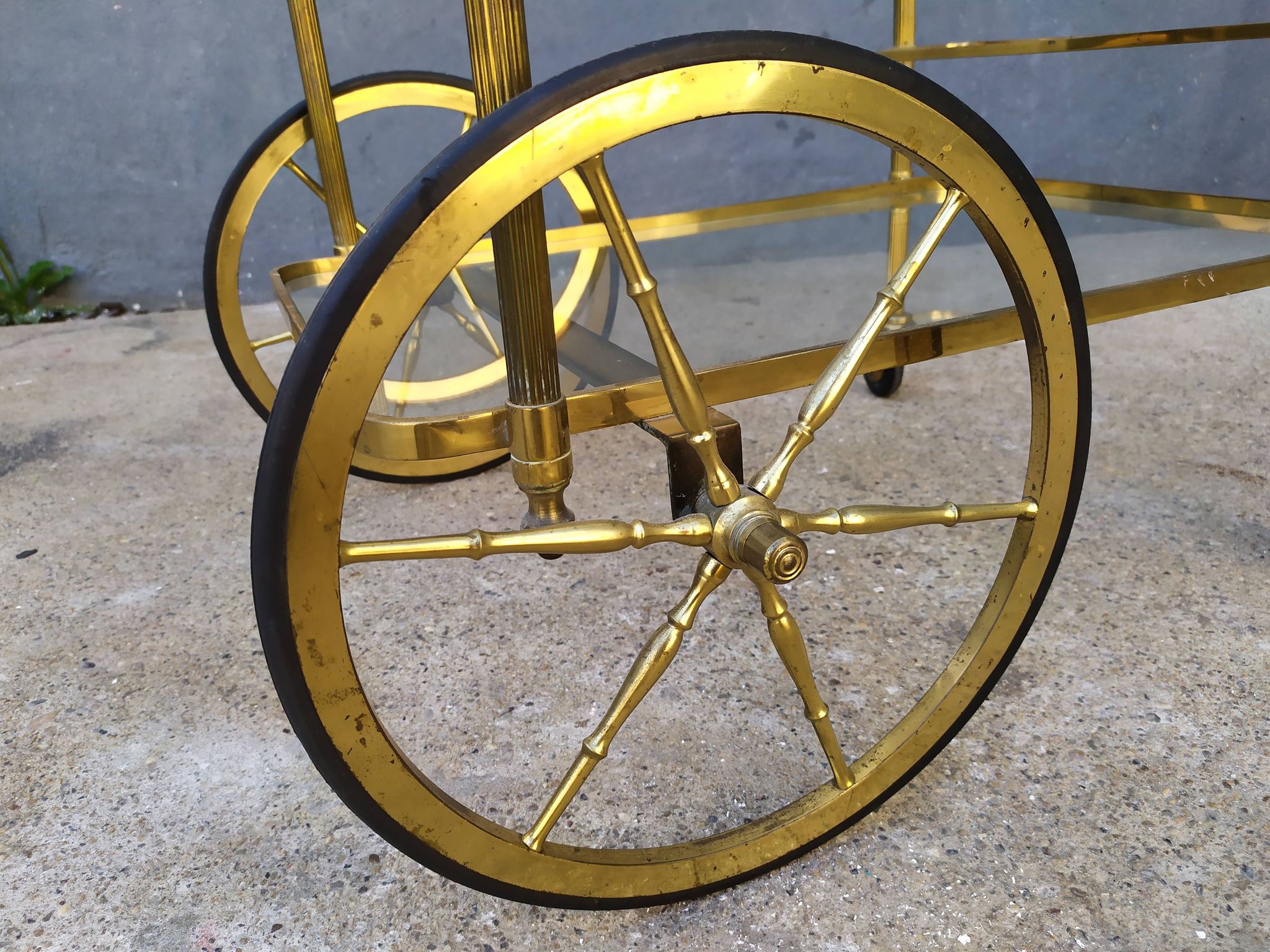 Golden brass cart
