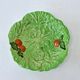 Vintage carlton ware cabbage and tomato slush plate made in england d 18.5 cm