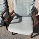 Pair of armchairs year 50 blue fabric
