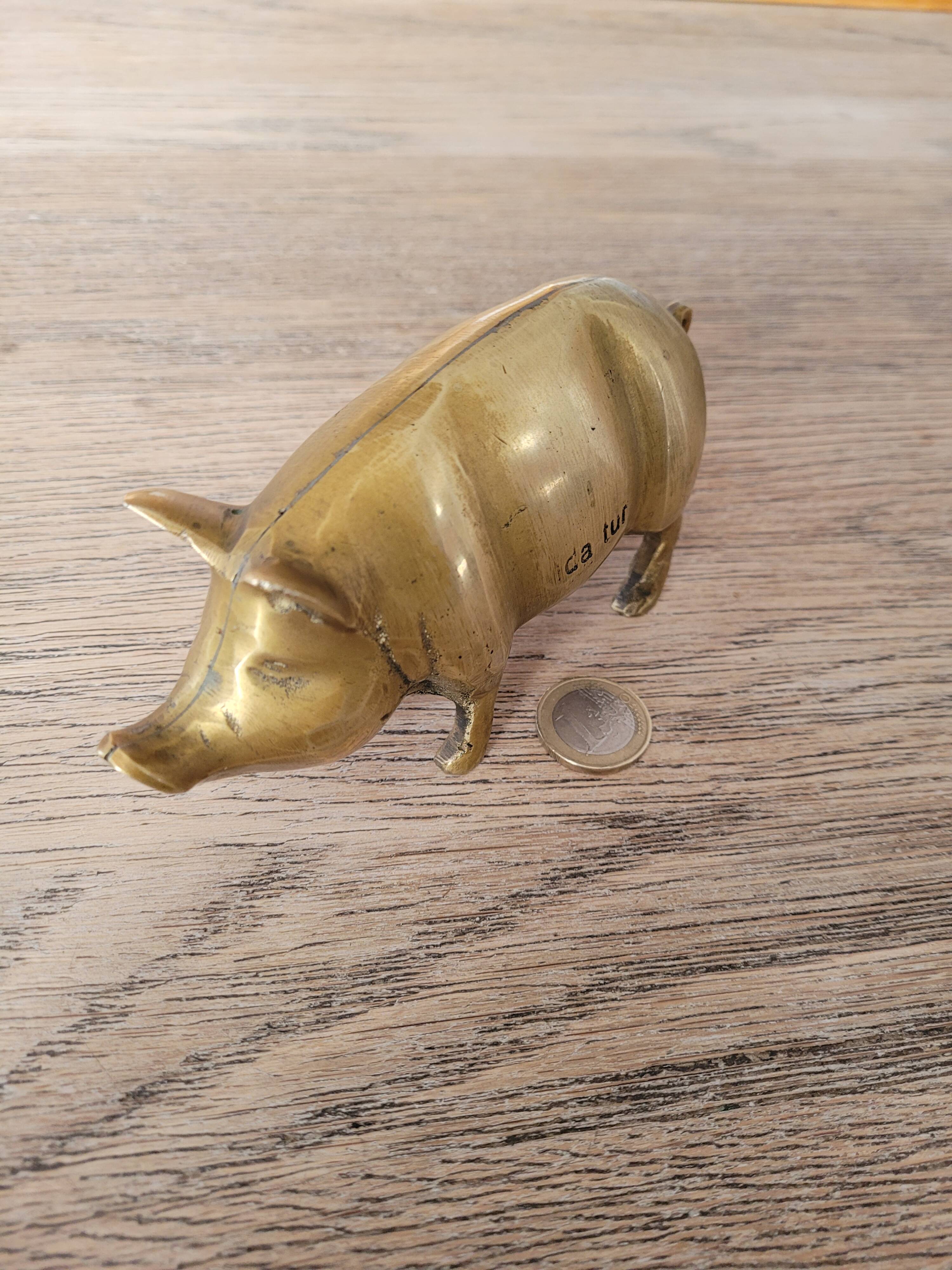 Antique brass/copper pig, from the 1950s.