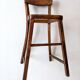 High chair in varnished wood 50s