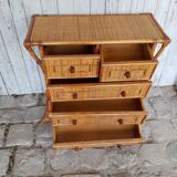 Rattan chest of drawers