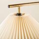 Danish brass floor lamp with Le Klint shade, 1970s