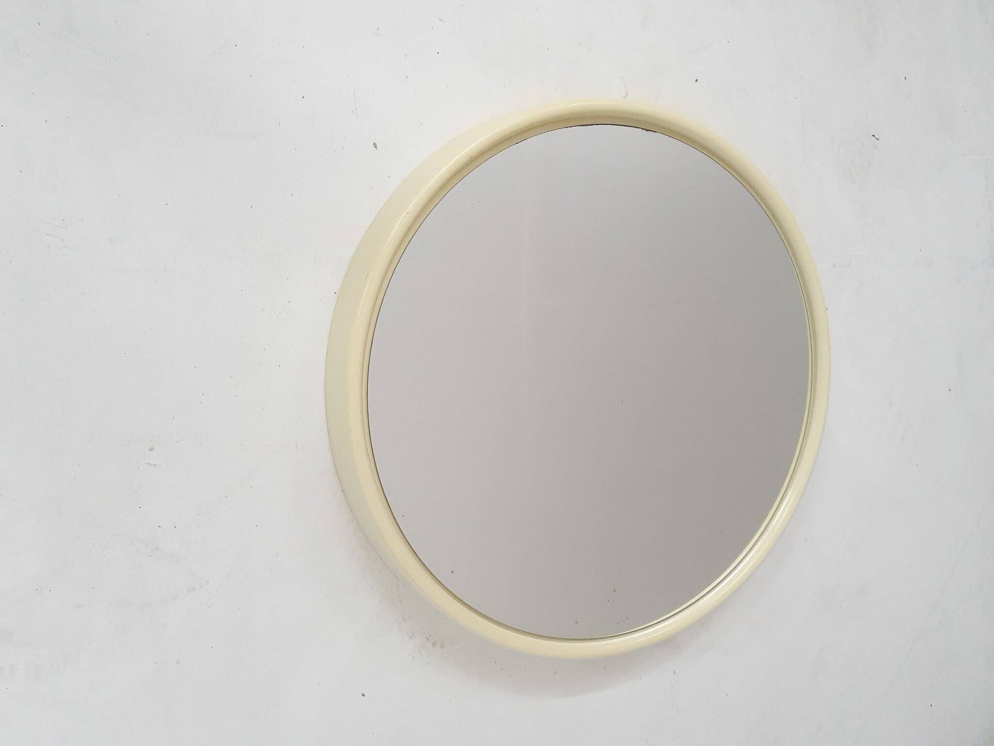 Miroir rond en polyester des années 1960, Pays-Bas