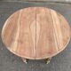 Renovated 18th century solid wood extendable round dining table with shutters