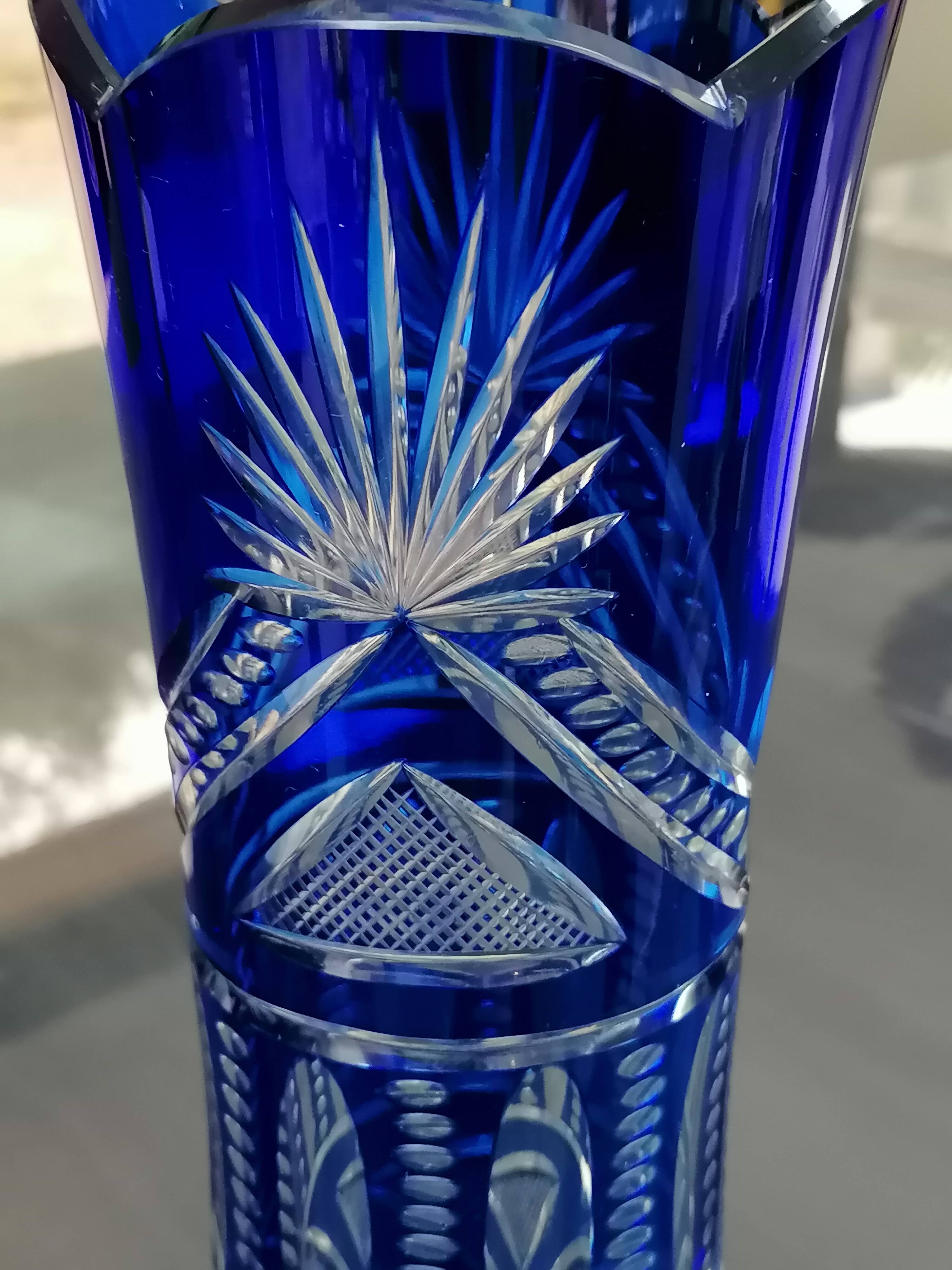 Bohemian crystal vase