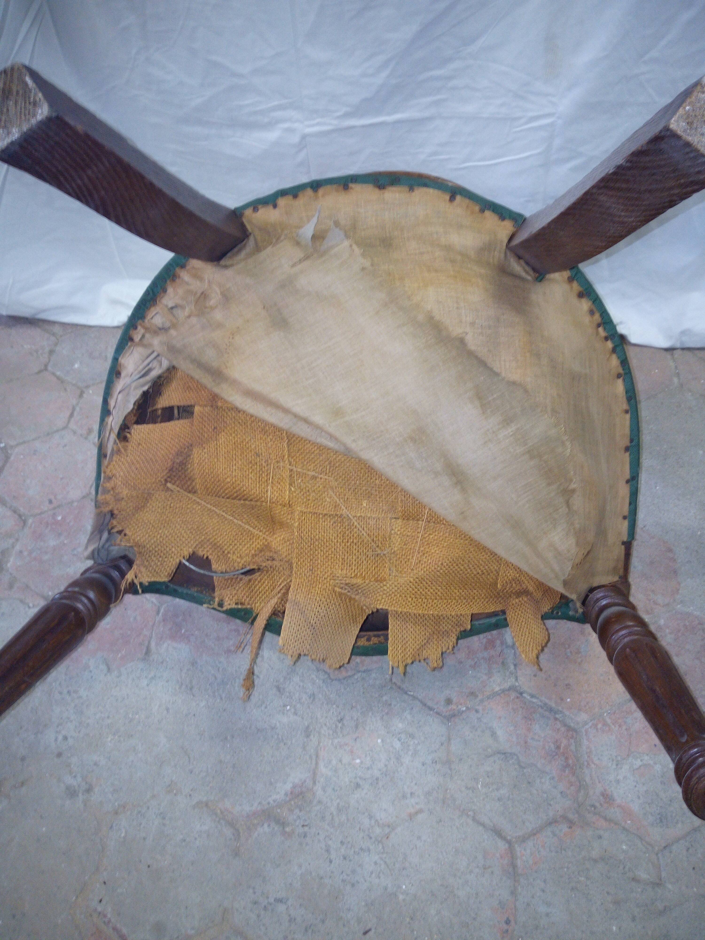 Louis Philippe oak office chair at the end of the 19th century