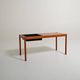 Banc en teck scandinave avec jardinière, années 1960