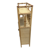 Rattan bookcase shelf unit