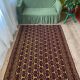 Tapis brun tissé à la main Teppich Roumanie 204x146cm