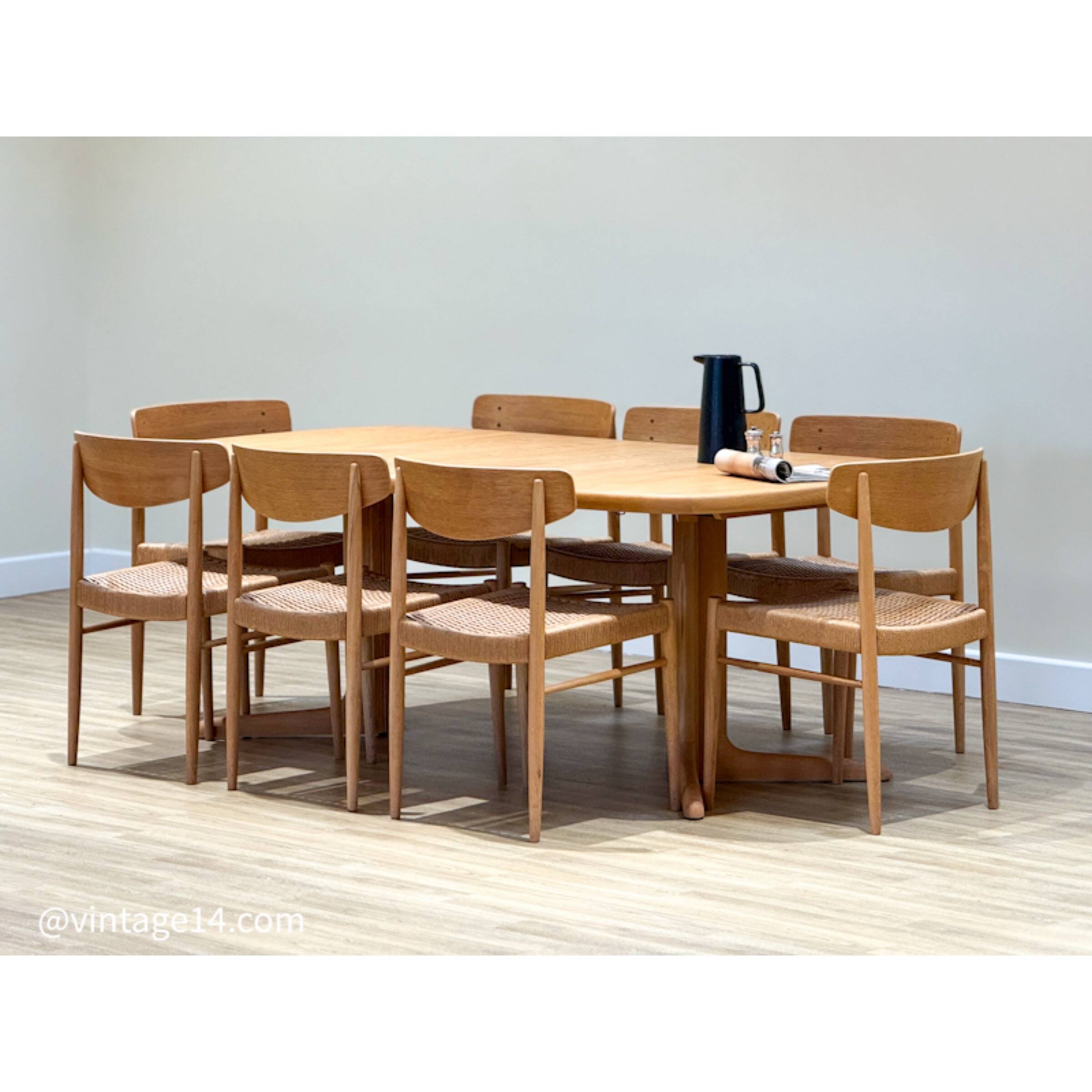 Danish Double Extending Oak Dining Table from Skovby, 1960s