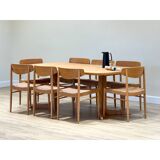 Danish Double Extending Oak Dining Table from Skovby, 1960s