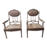 Pair of Louis XVI armchairs