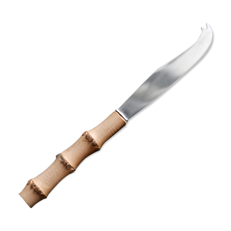 Couteau à fromage avec manche en bambou, années 60