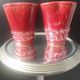 Pair of Art Deco asymmetrical red oxblood ceramic vases