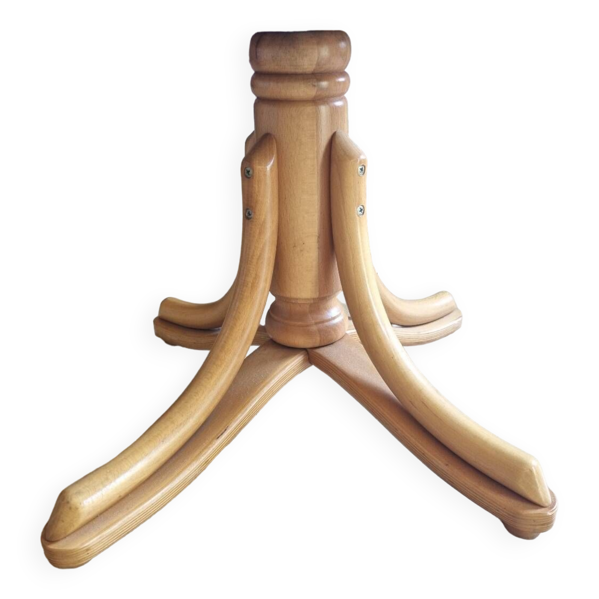 Wooden swivel armchair