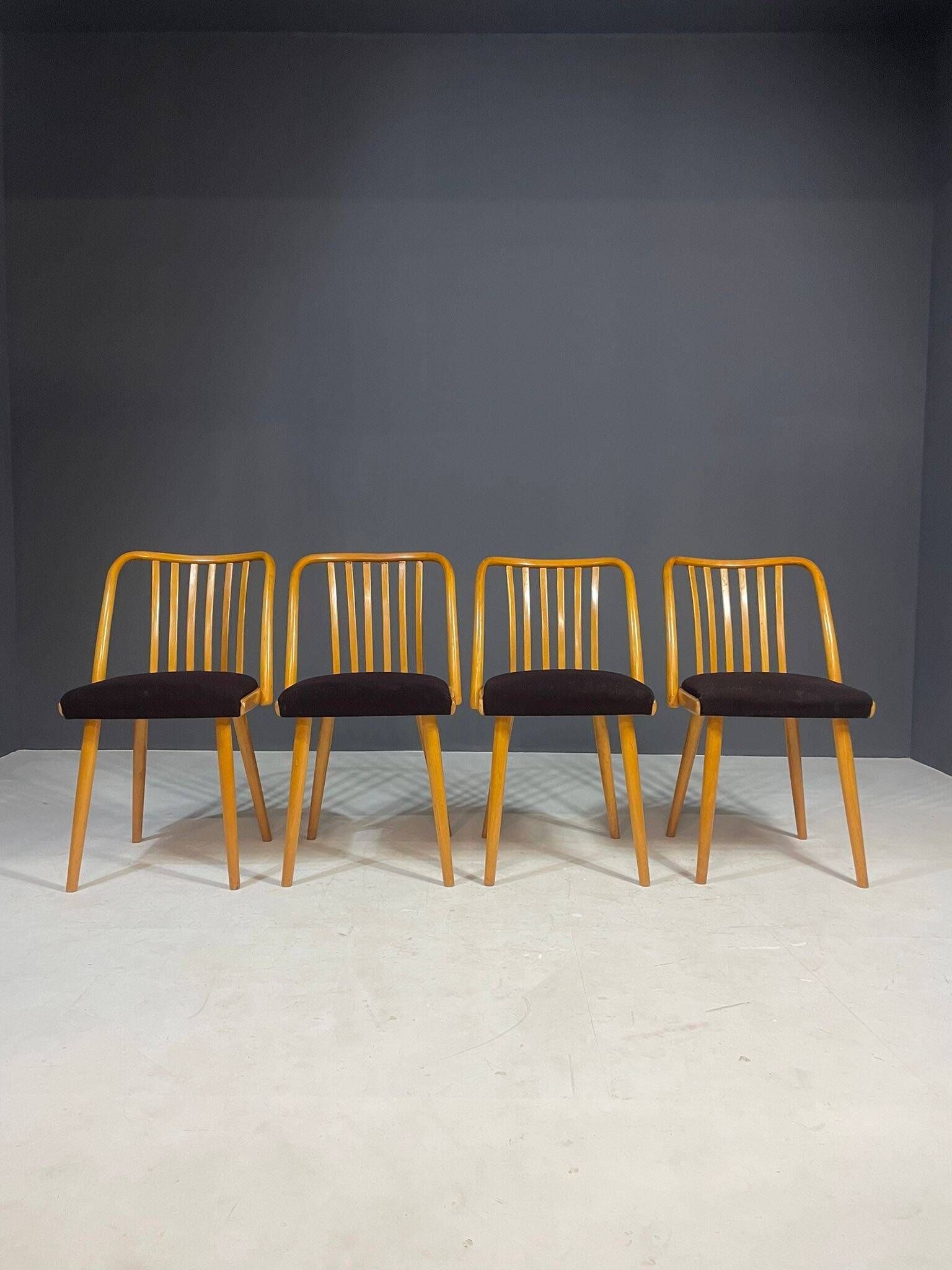 Dining chair set by Antonín Šuman, Czechoslovakia, 1970