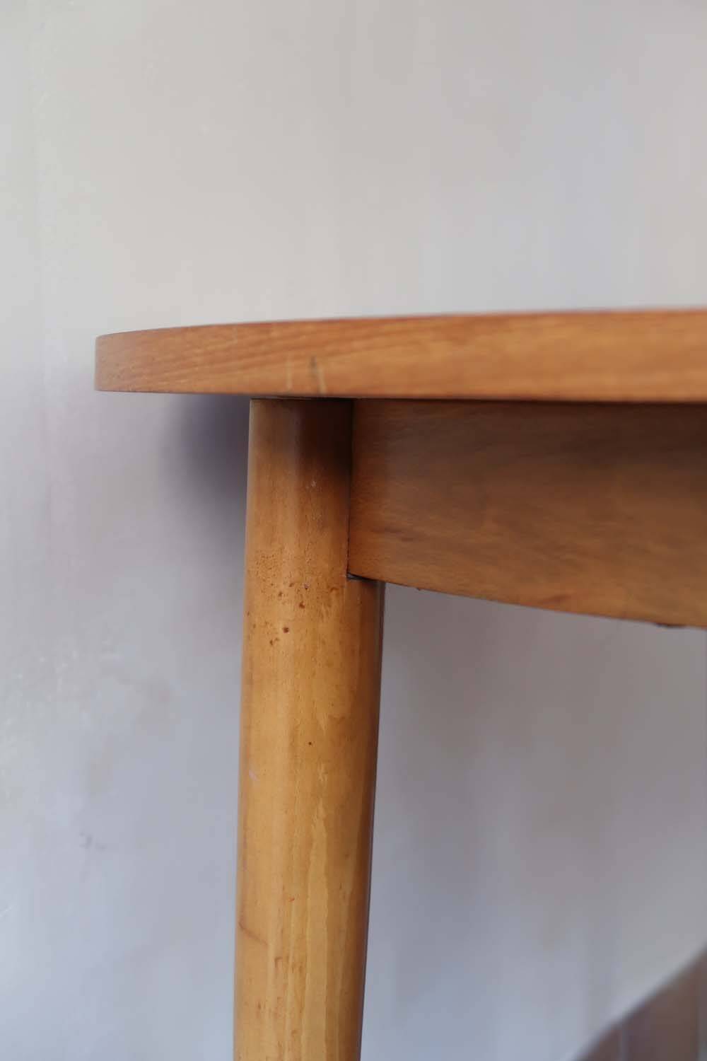 Scandinavian light wood round table