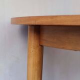 Scandinavian light wood round table