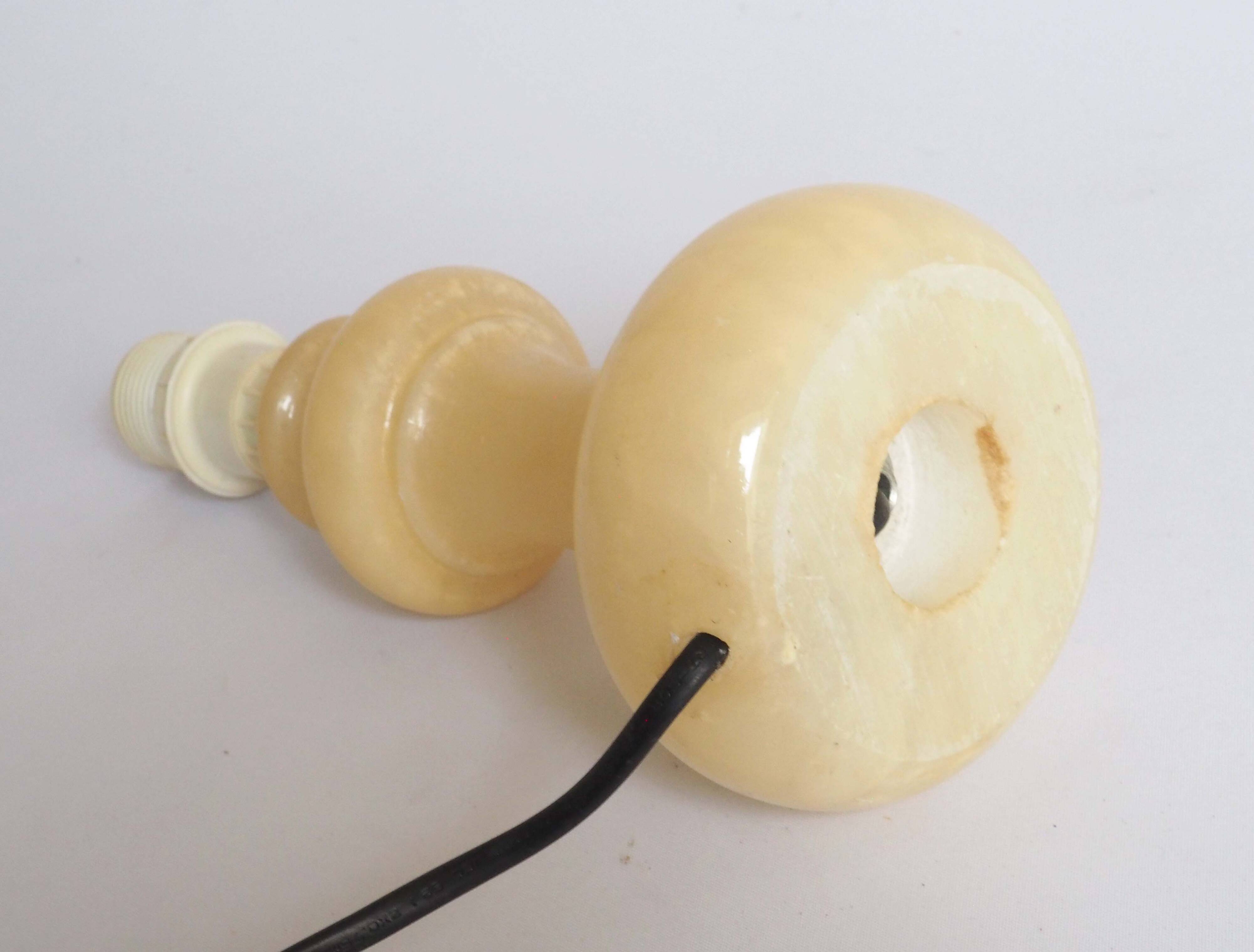 Ivory alabaster lamp