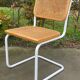 Cesca chair b32 model in white and wood by Marcel Breuer