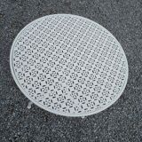 folding garden furniture in white patinated iron