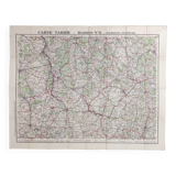 Old Burgundy map Taride edition 1920