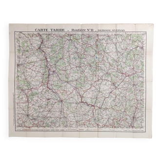 Carte ancienne Bourgogne édition Taride 1920