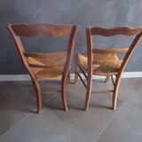 2 old straw chairs