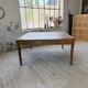 Grande table de ferme XL chêne « carrée » conférence 1950