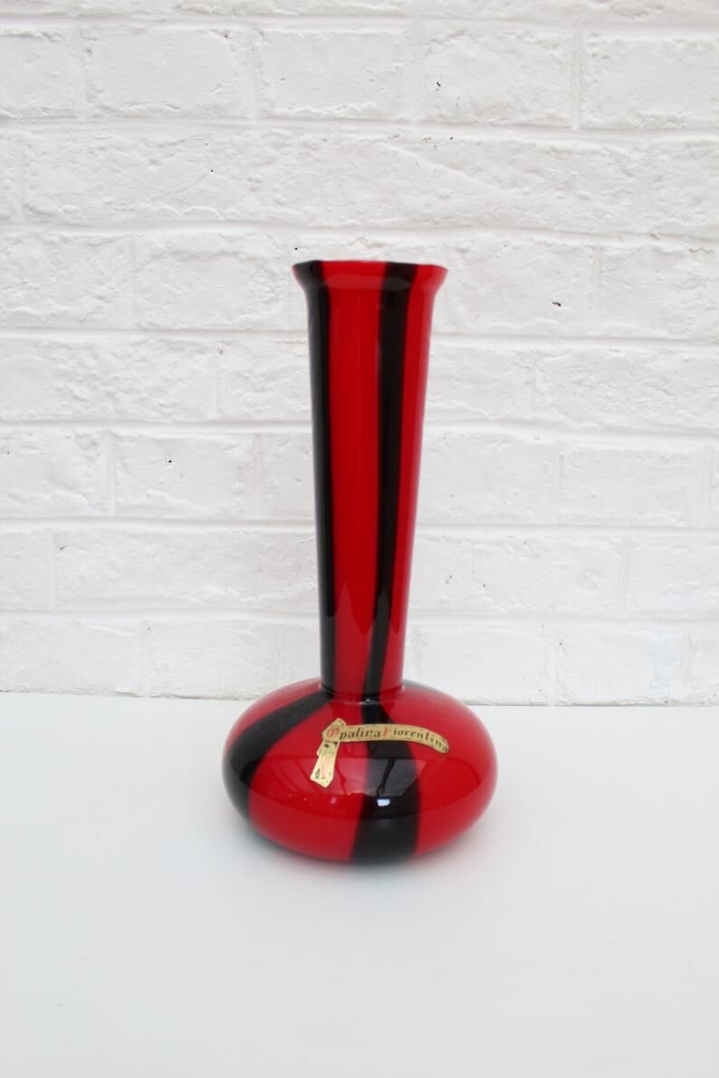 Opalina fiorentina glass vase