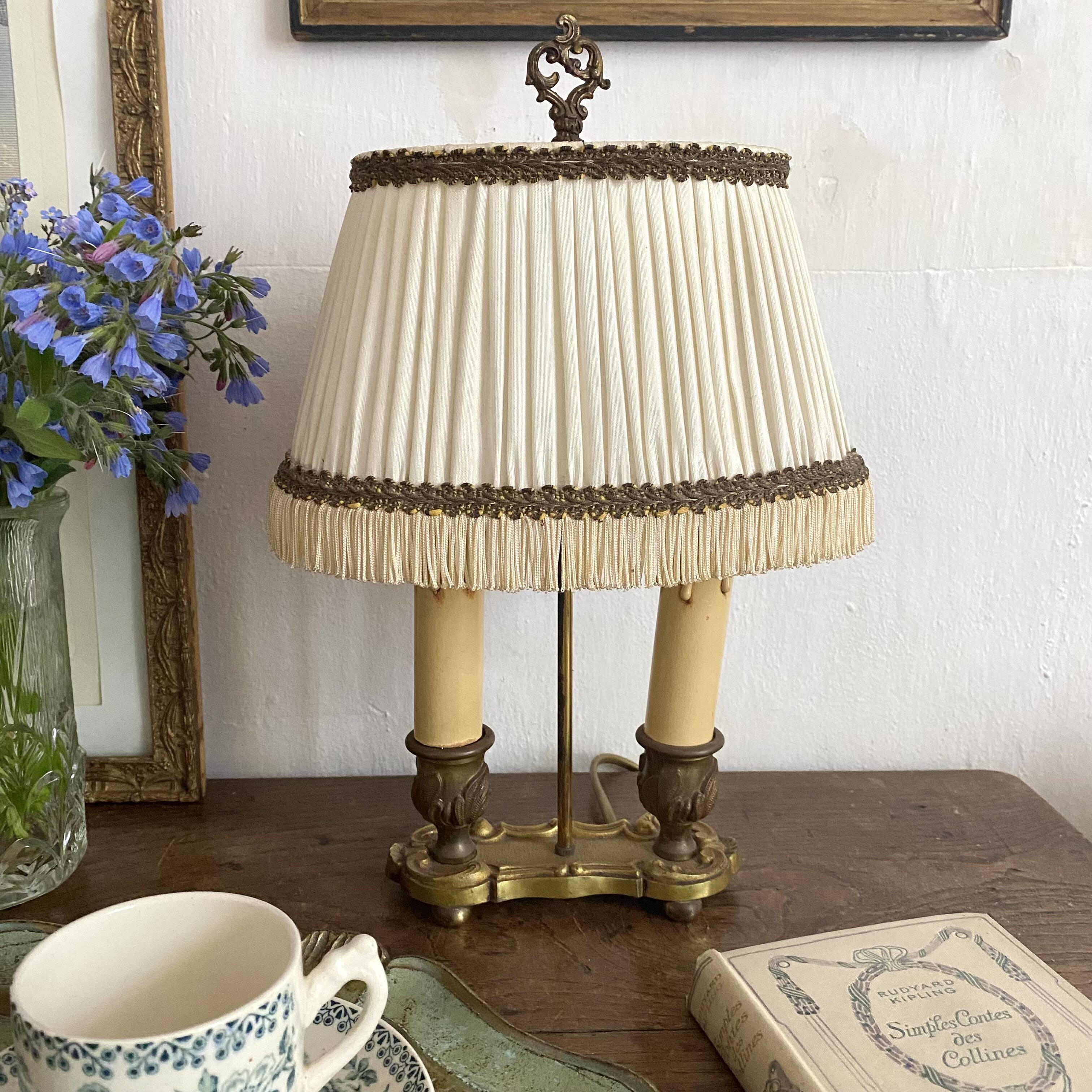 2-light brass hot water bottle lamp