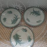 3 old Terre de fer plates