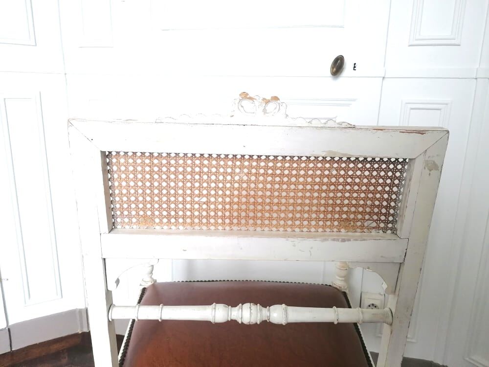 Louis XV style canned armchair lacquered wood