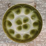 11 oyster plates + 1 Orchies Moulin des Loups dish