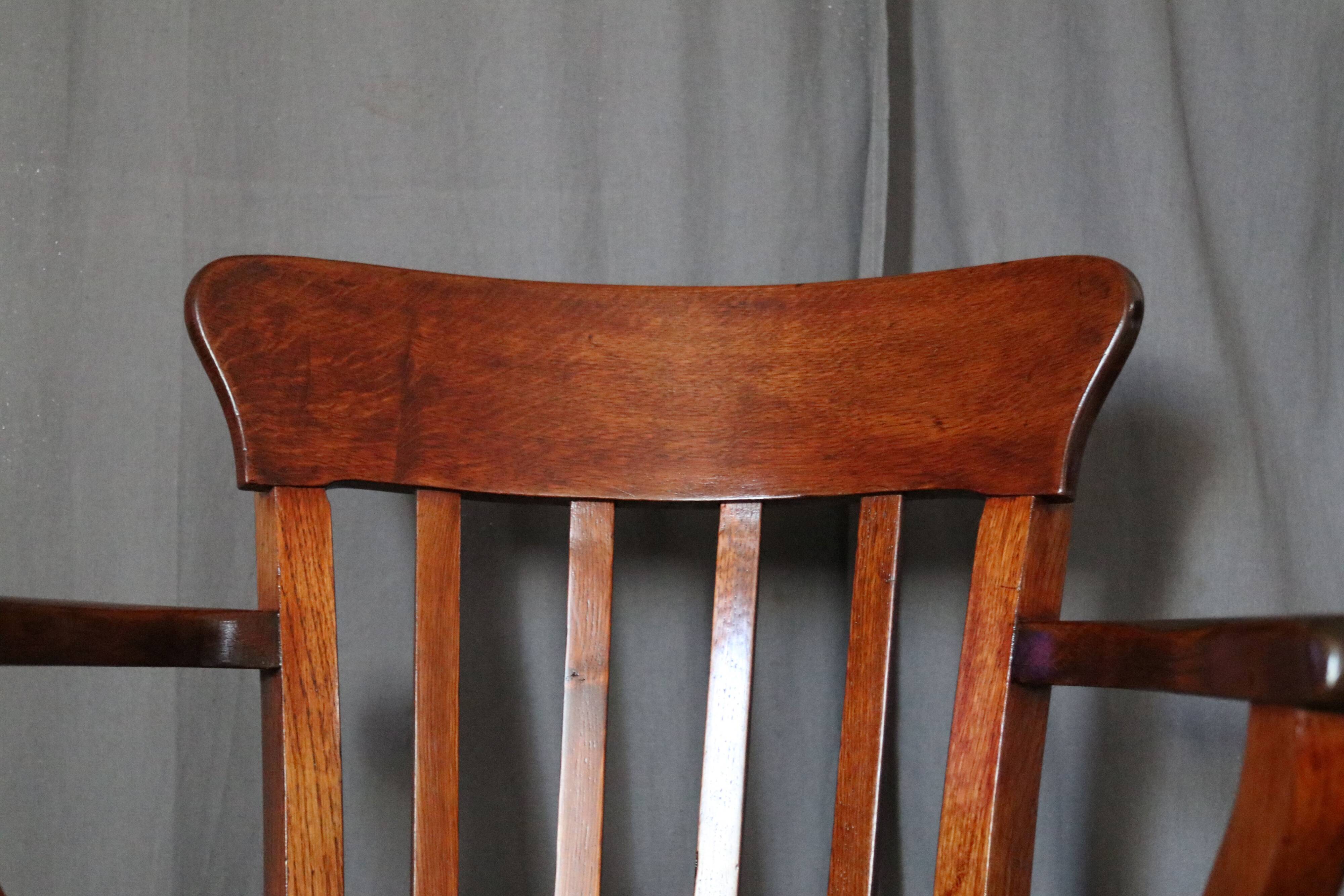 American office chair in natural wood