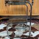 Chrome and smoked glass side table 1970