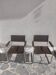 2 fauteuils Cantilever S34 cuir marron